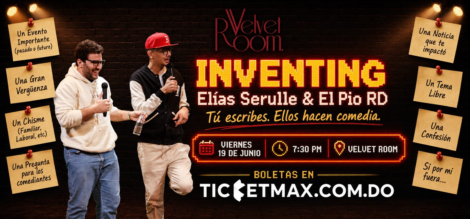 INVENTING : EL PIO RD & ELÍAS SERULLE | 7:30 PM | Viernes 19 Junio 2026