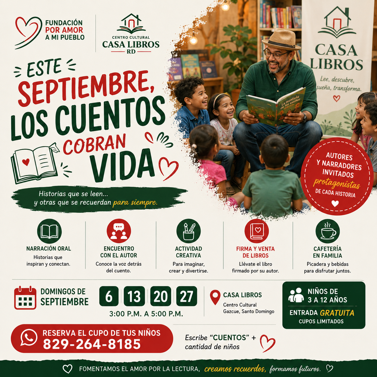 Domingos de recuerdos para siempre | 3:00 PM - 5:00 PM | Domingo 20 Septiembre 2026