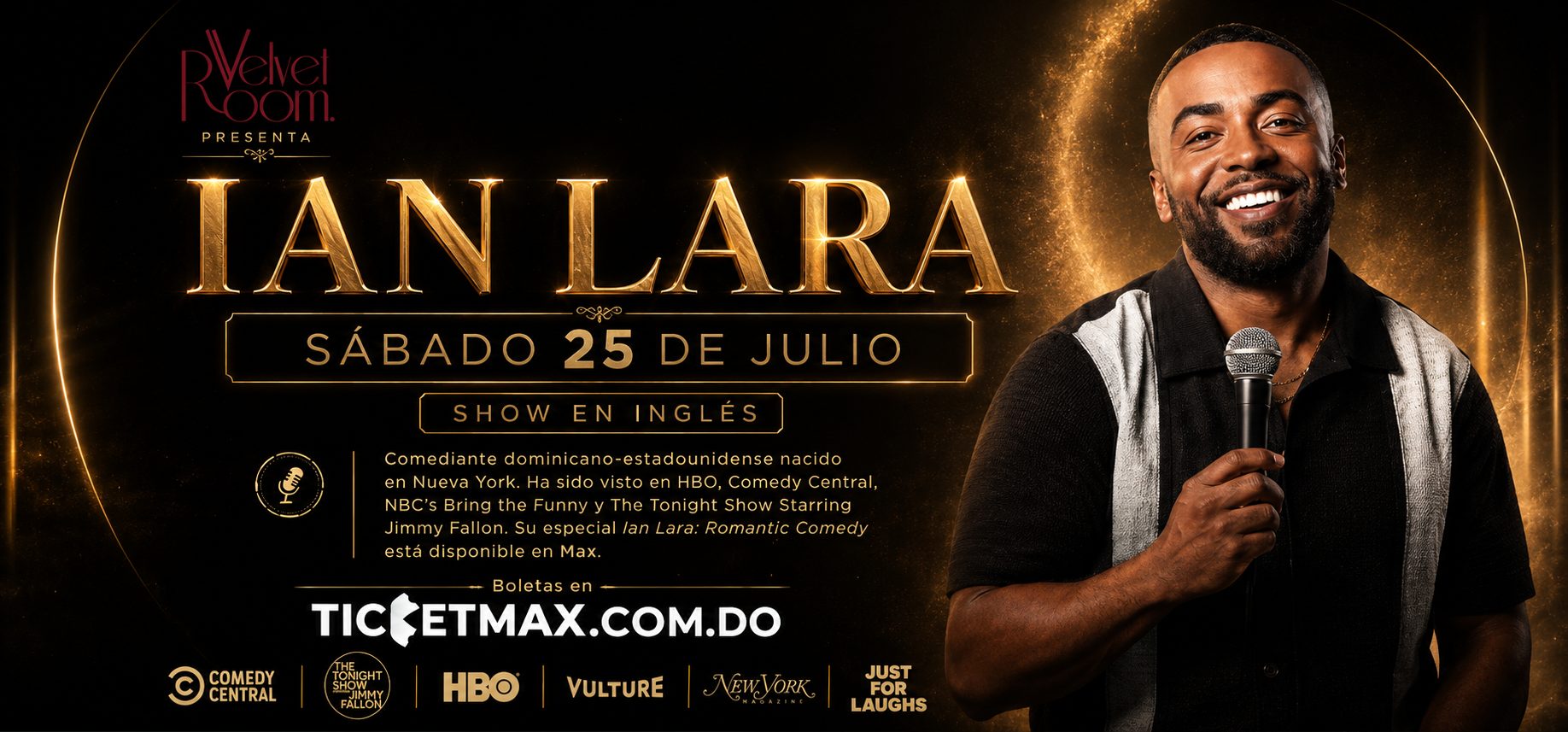 IAN LARA | STAND UP EN INGLÉS | 7:00 PM | Sábado 25 Julio 2026