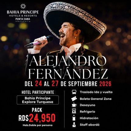 ALEJANDRO FERNANDEZ | 8:31 PM | Jueves 24 al Domingo 27 Septiembre 2026