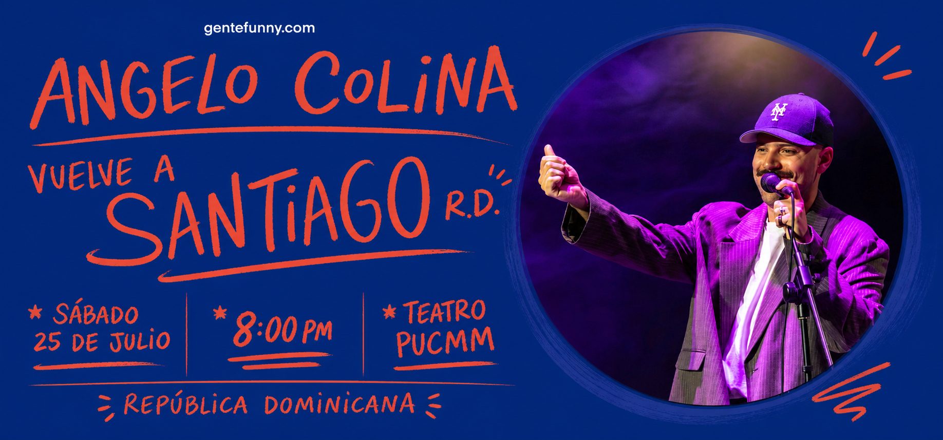 ANGELO COLINA EN SANTIAGO | 8:00 PM | Sábado 25 Julio 2026