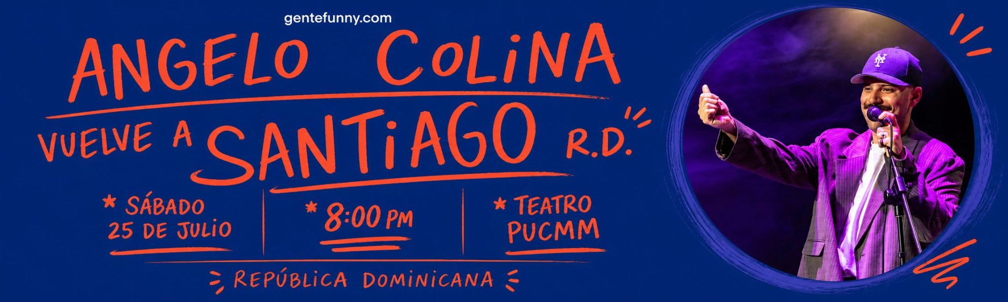 ANGELO COLINA EN SANTIAGO | 8:00 PM | Sábado 25 Julio 2026