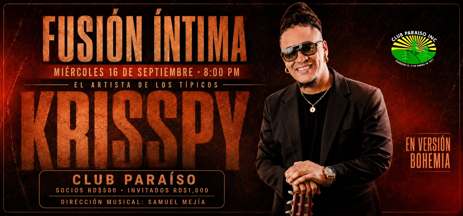 KRISSPY: EL FLOW SE VISTE DE BOHEMIA EN FUSIÓN INTIMA | 8:00 PM - 12:00 AM | Miércoles 16 Septiembre 2026