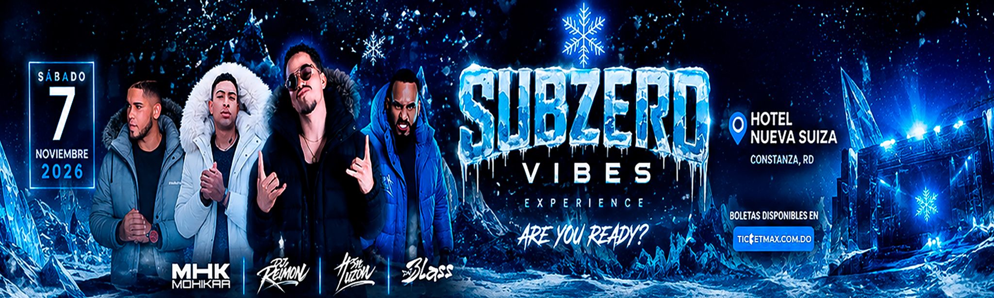 SUBZERO VIBES EXPERIENCE ❄️🧊 | 6:00 PM | Sábado 7 Noviembre 2026