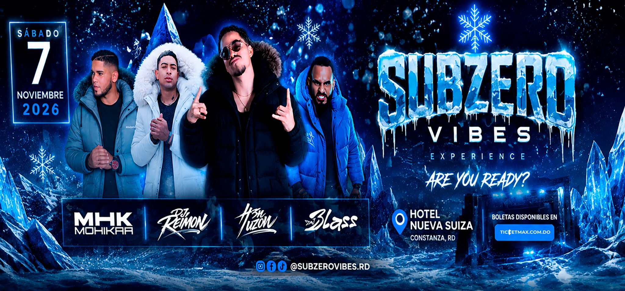 SUBZERO VIBES EXPERIENCE ❄️🧊 | 6:00 PM | Sábado 7 Noviembre 2026